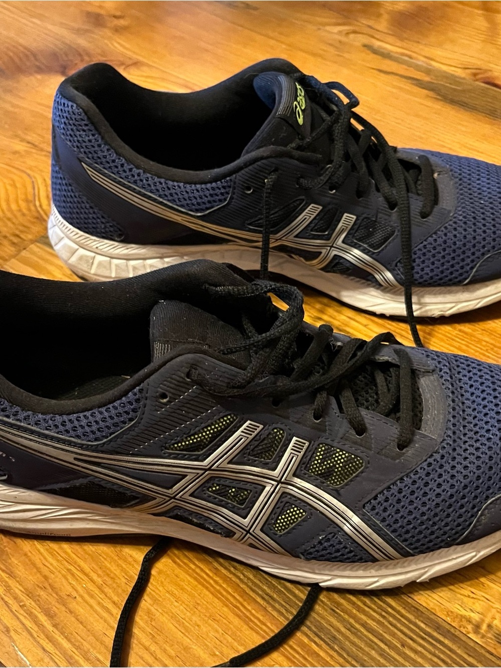 ASICS Men’s Navy Blue and Black Athletic Running Shoes